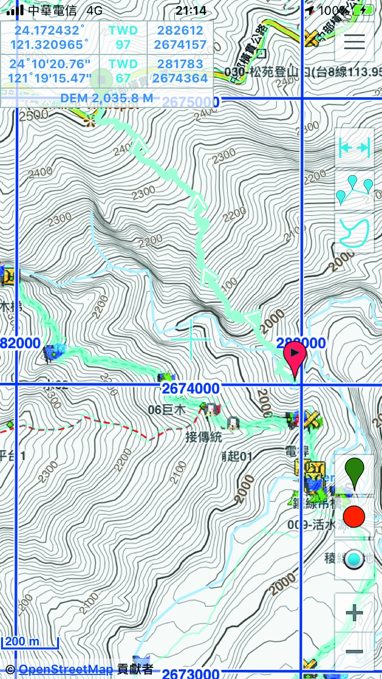 事先下載離線地圖,並搭配登山紀錄模擬完整路線,將大大降低迷途機率/葉兆擁 提供