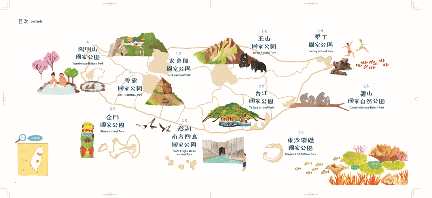 臺灣國家公園分布圖