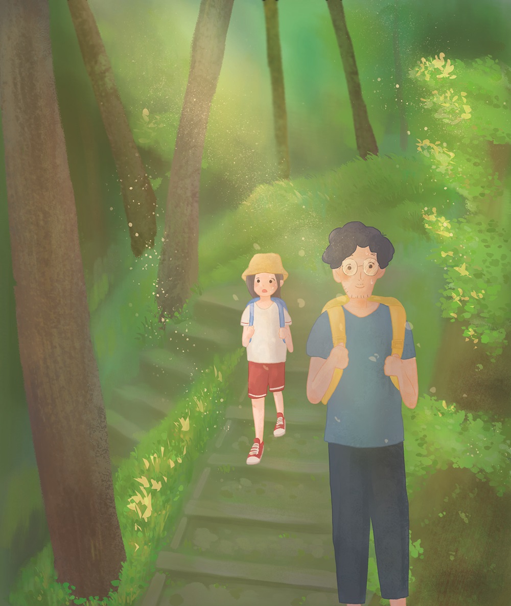 ｜是父親的背影，指引主角不斷走入山林