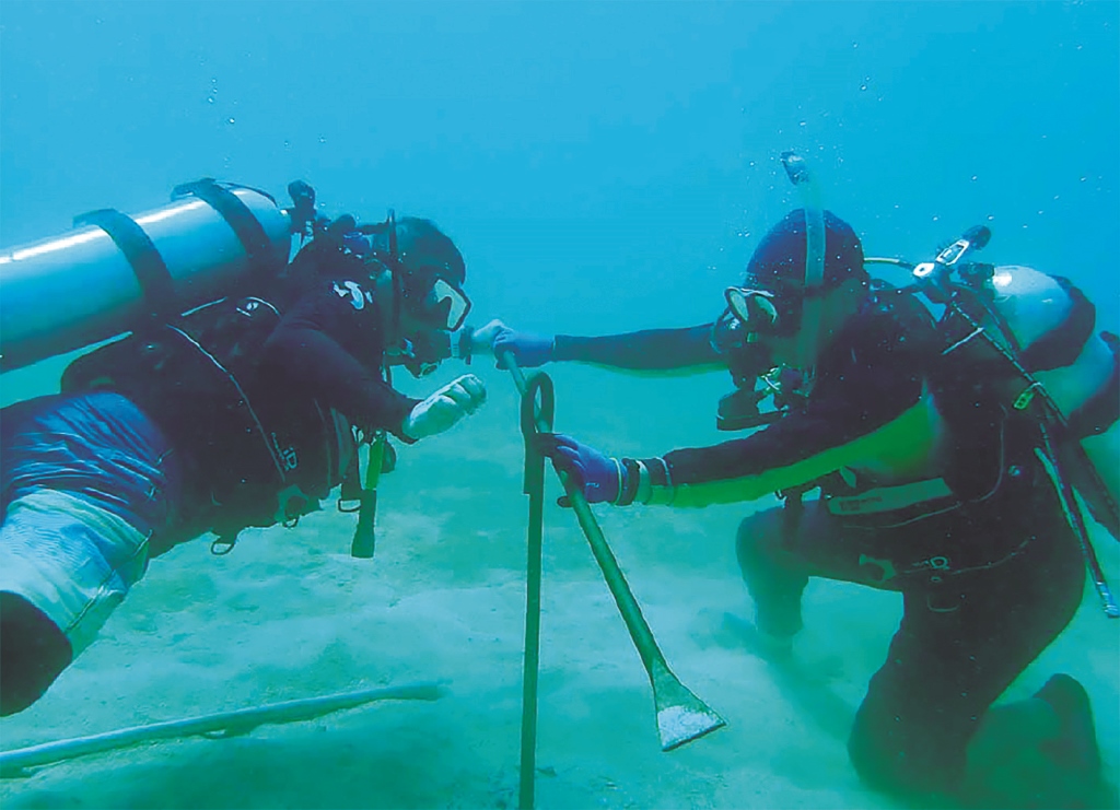 ｜沙地形繫船錨試驗／海管處 提供