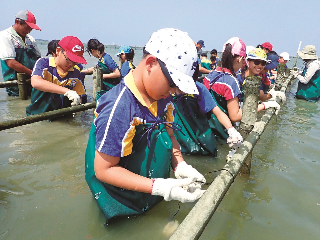 ｜穿上青蛙裝，潟湖綁蚵趣／台管處 提供
