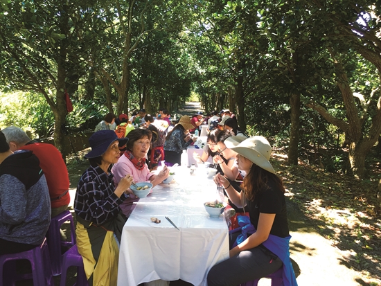 ｜民眾可在林蔭大道間享受風味餐／墾管處 提供