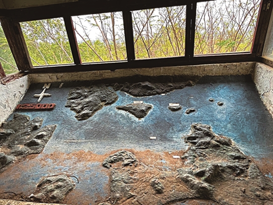 雙乳山營區光華堡上哨堡內的全景圖