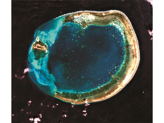 東沙環礁衛星圖／宋克義 提供