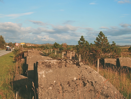 岸邊的反登陸混凝土裝置／Jarle Vines 攝