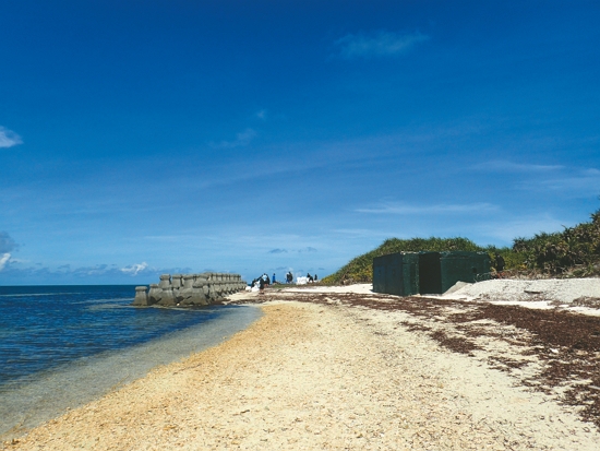 淨灘前後對比／海管處東沙管理站 提供