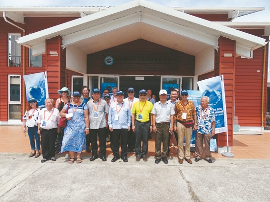 2019 年由海洋委員會舉辦東沙國際研討會，多位國際學者參訪東沙島