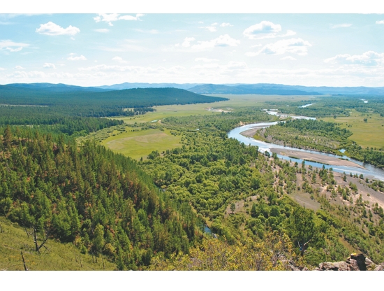 位於蒙古肯特省的森林與草原景色／ Ken Shono 提供