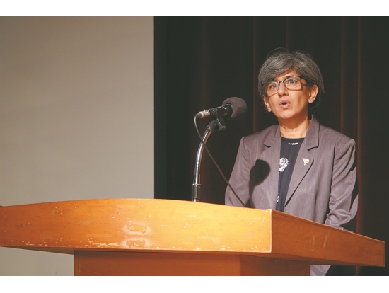 WCPA 主席 Madhu Rao 發表演說／臺大地理環境資源學系 提供