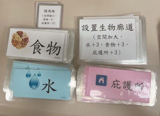 生存要素卡和狀況卡等卡片道具／雪管處 提供
