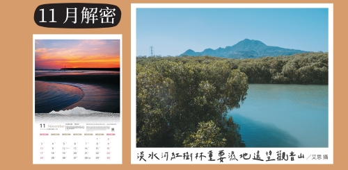 淡水河紅樹林重要濕地遙望觀音山／艾思 攝