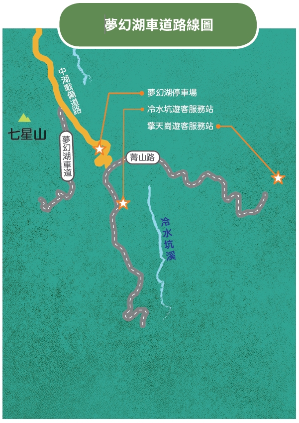 夢幻湖車道路線圖