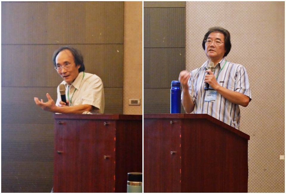 Dr. Lin Chau-Chin of the Society of Subtropical Ecology gave a talk on ecosystem management(Left) and Professor Pei Jai-Chyi of National Pingtung University of Science and Technology shared his insights on local participation in wildlife conservation.(Right)
