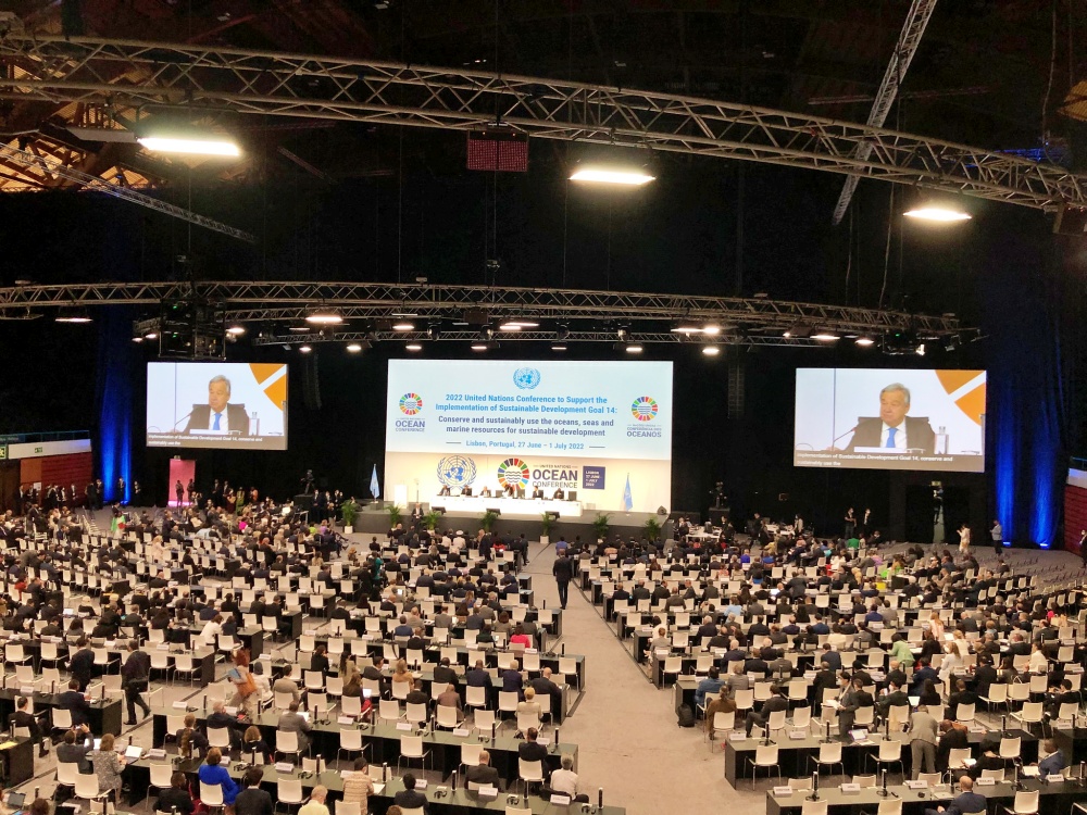 alt-聯合國海洋大會開幕式上，聯合國秘書長宣布“海洋生態拉警報-1