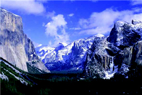 冬季的優勝美地山谷