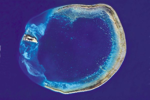 東沙環礁衛星影像圖