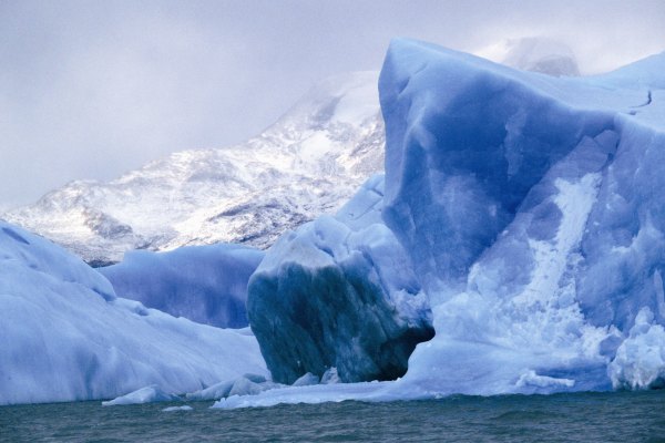 冰河內部冰塊結晶