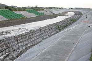 河川整治工程中常見的溪岸與溪床水泥化，也對水中生物造成極大威脅/林幸助提供