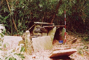 墾丁地區有許多保存良好的史前遺跡。圖為溪仔口石板屋遺址/墾管處提供