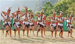 水源國小學生們的傳統舞蹈演出/林璟辰攝