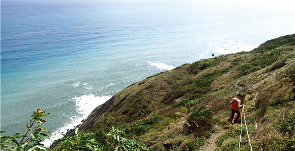 較平緩的下切路段，仍須小心進行/洪廣智攝