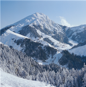 高山白了頭，更顯山勢險峻、氣勢磅礡，也讓人由衷讚嘆台灣竟有此渾然天成的美景。圖為合歡山東峰雪景。(攝於太魯閣國家公園)