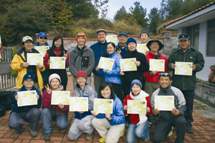 Participant finished the Leave No Trace Master Course in Dasyue Mountain, has authorized a license of NOLS