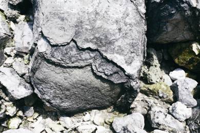 Almost all the lava flow of the Datun Volcano Group is andesite that contains black mineral crystal of primarily iron and magnesium