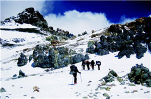 The freezing landscape of Mt. Aconcagua