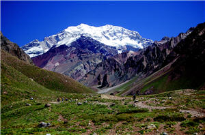 The topography of Mt. Aconcagua is precipitous and very dangerous