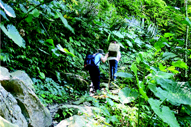 The second half part of Dekalun Trail is rocky and haunted by snakes. (by Yung Hsueh)