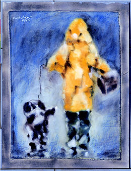 Liu had fulfilled an artist’s social responsibility through his art work and his own charisma. The paintings from left to right are “stray dog,” “A City without Planning,” and “Formosa Tree Frog.”