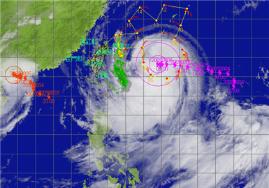 The DOTSTAR team took a flight to observe the track of Typhoon Morakot.