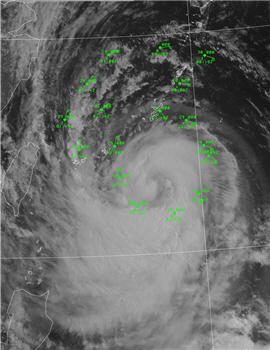 The DOTSTAR team had obtained the data of wind directions and wind peeds in various pressure levels of Typhoon Morakot.