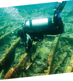 The shipwreck under the sea is the place where the currents are turbulent, and the dangerous landscape has formed an undisturbed garden of marine ecology. /by Yi-chuan Chiu