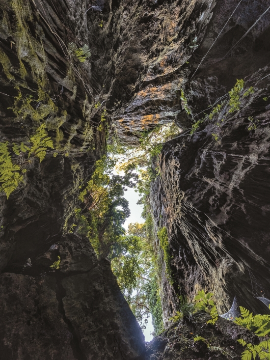  The team went through a lot of hardships to photograph the 
limestone terrain of Shoushan. / Provided by NNPH