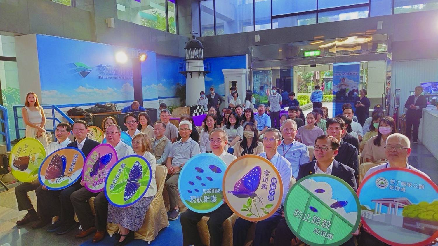 墾管處和核三廠簽署「墾丁國家公園紫斑蝶保育」合作備忘錄／墾管處 提供