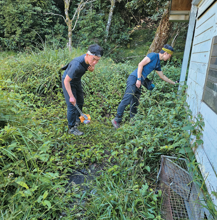 Trail adoption organizations help keep mountain cabins clean, 
inside and out.