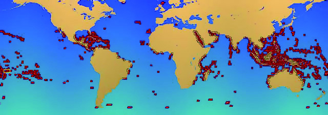 Global Distribution of Coral Reefs